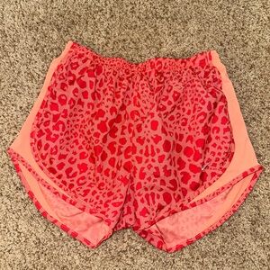 Nike Red Leopard Print Athletic Shorts | Tempo